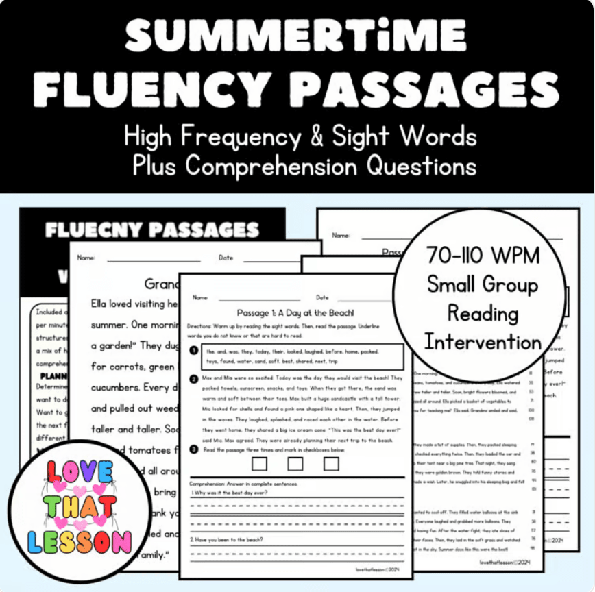 Reading Intervention Resources | K–5 Literacy Support Activities - Love That Lesson Shop