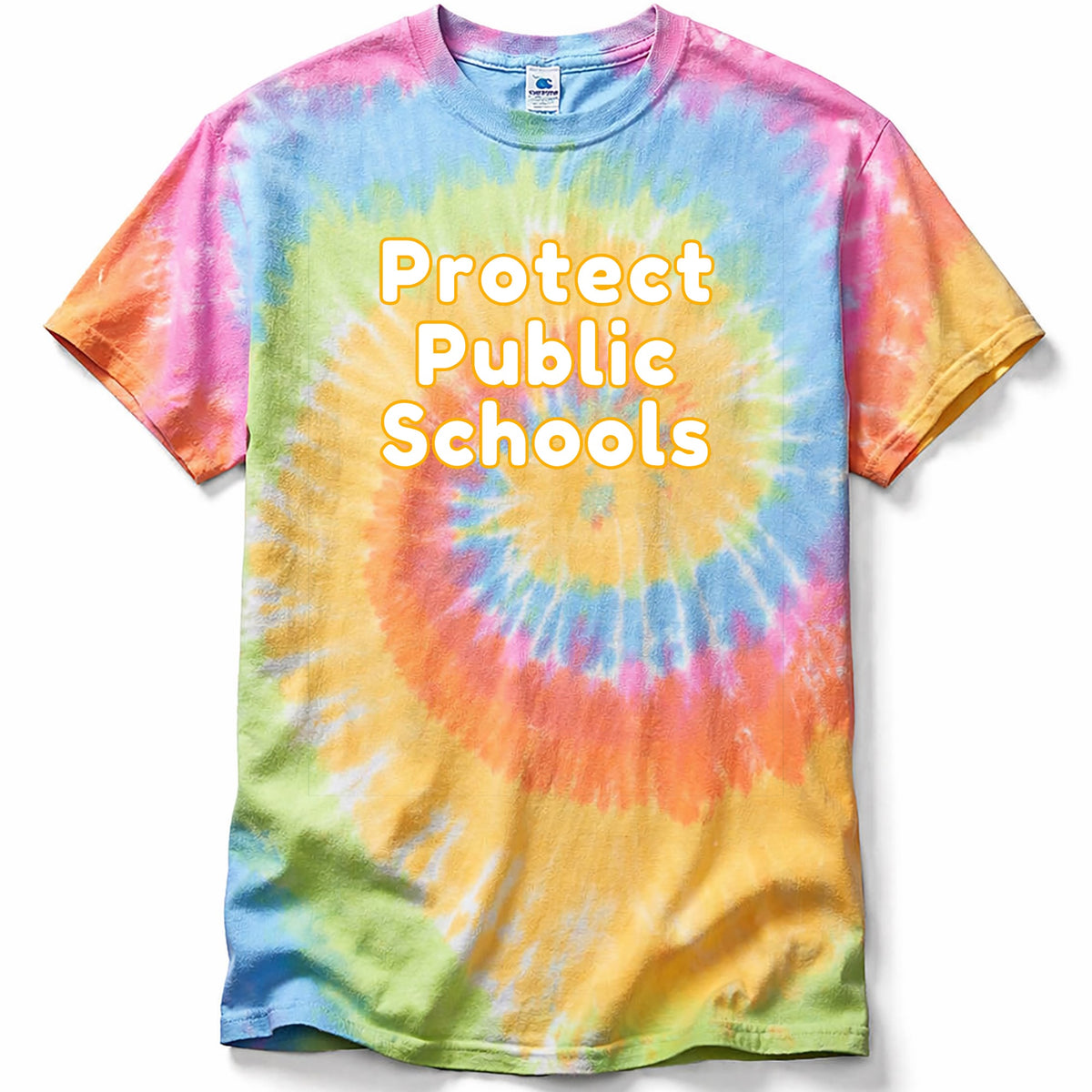 Protect Public Schools Tie Dye T-Shirt | School Pride | Colortone 1000 100% Cotton