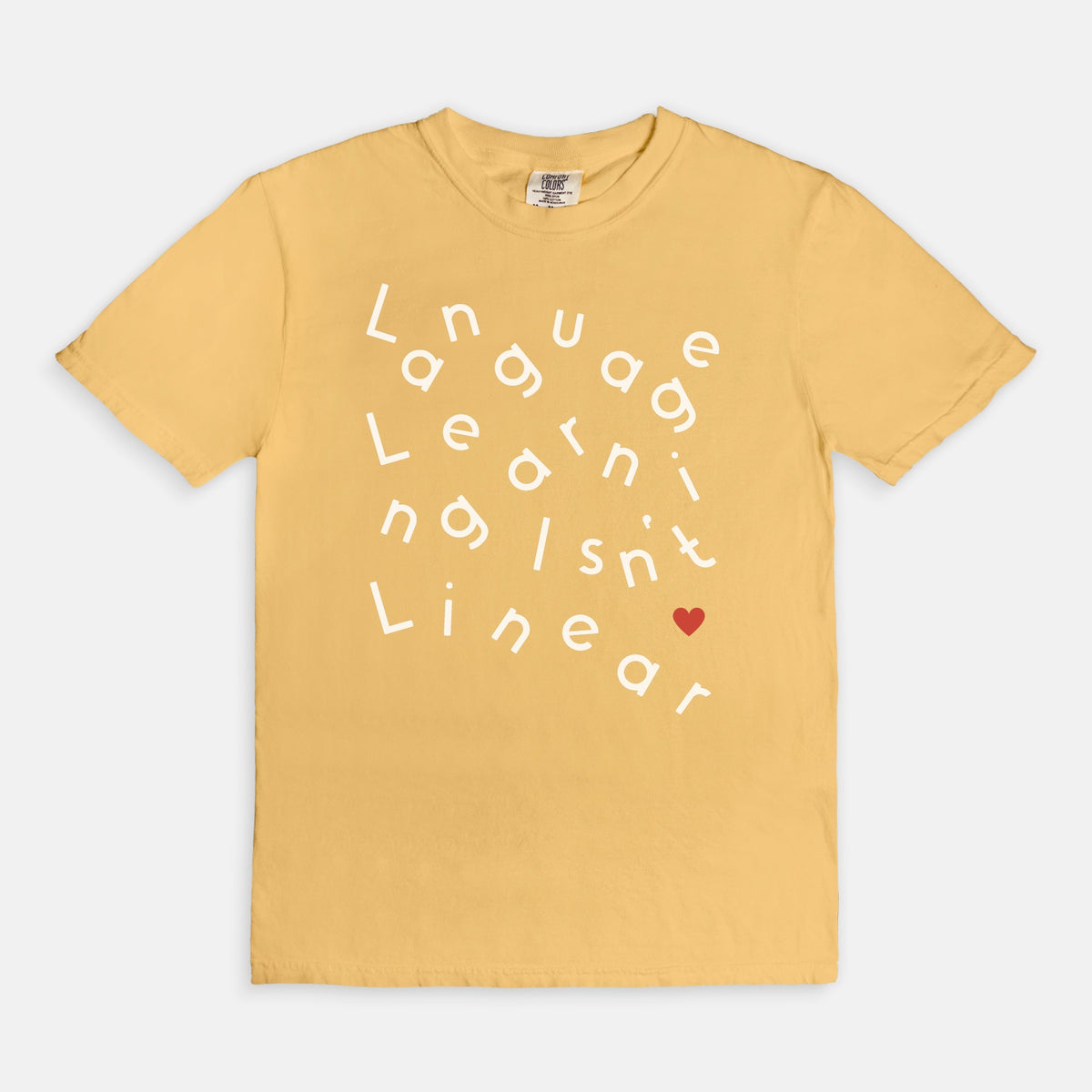 Language Learning Isn't Linear Tee | Comfort Colors 1717 | Language Learner Gift | Multilingual Shirt