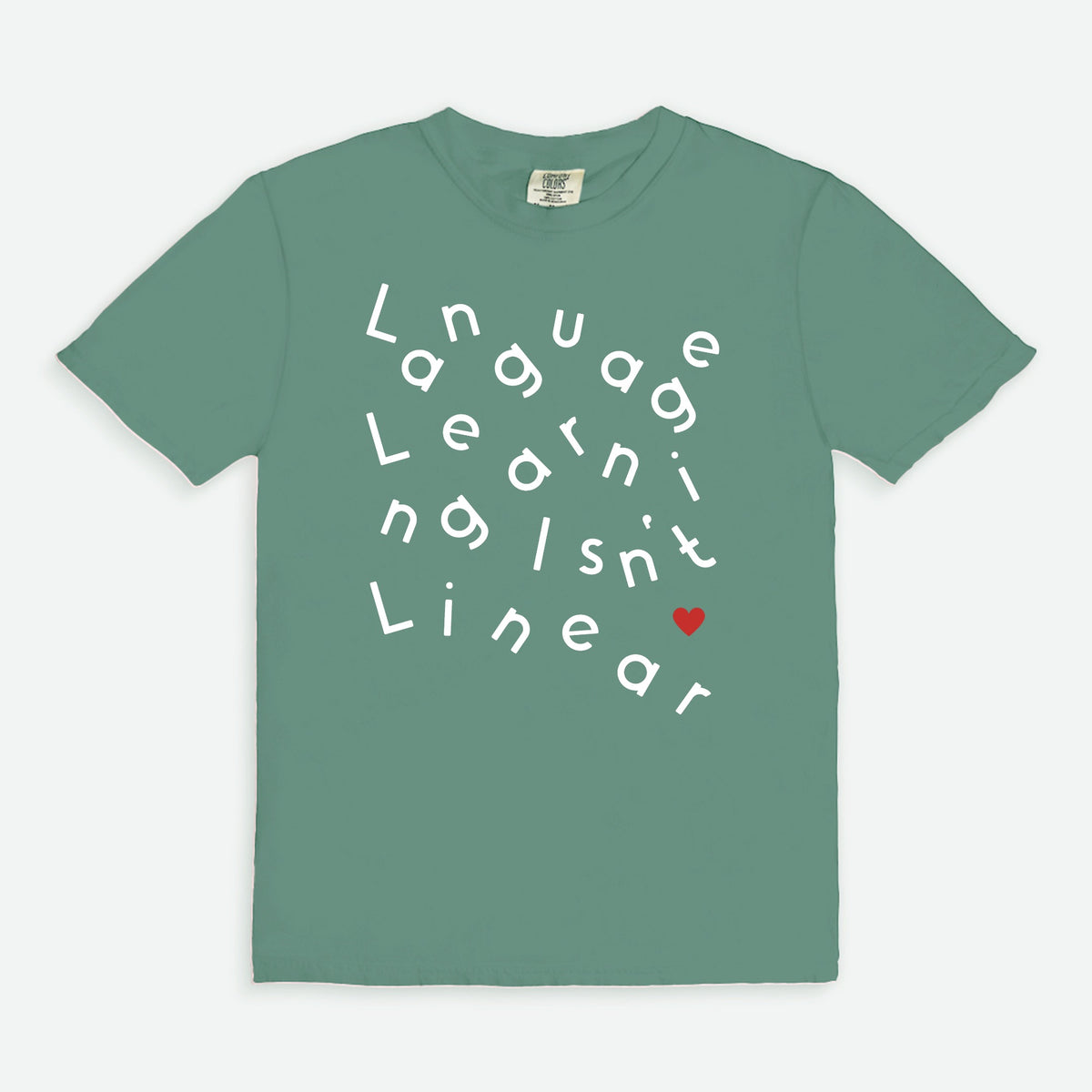 Language Learning Isn't Linear Tee | Comfort Colors 1717 | Language Learner Gift | Multilingual Shirt