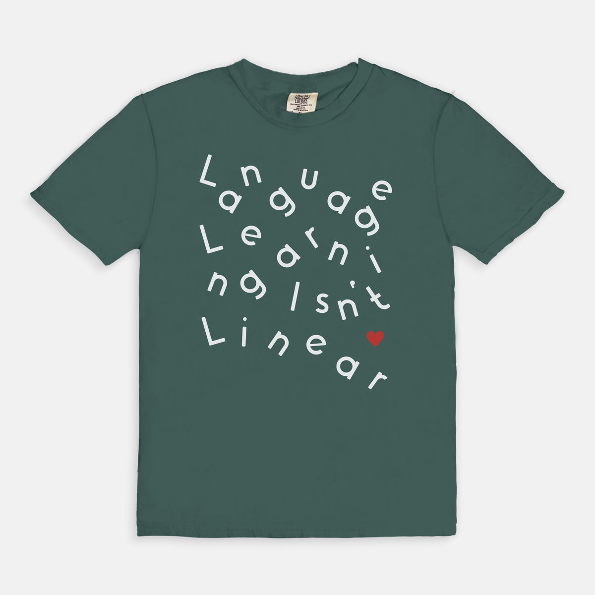 Language Learning Isn't Linear Tee | Comfort Colors 1717 | Language Learner Gift | Multilingual Shirt